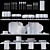 Sleek Kitchen Set - Perfect for Table or Shelves 3D model small image 3