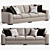 Elegant Cornerstone Large Sofa 3D model small image 1