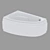 JOANNA 150x95 Asymmetric Bath: Left 3D model small image 1