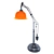 Elegant Steel and Amber Glass Table Lamp 3D model small image 1