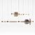 Elegant Glass and Metal Luna Shelf 3D model small image 2