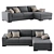 Tosconova Metropol Sofa: Sleek and Spacious 3D model small image 1