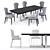 Sleek Modern Table & Chair Set 3D model small image 2