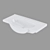 Sleek White Built-In Sink: NATI 80 3D model small image 1