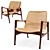Yamakawa Rattan Vintage Lounge: Timelessly Chic 3D model small image 1