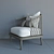 Eucalyptus Comfort: Grey Armchair 3D model small image 2