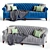 Classic Comfort: JOHN SANKEY Fairbanks Sofa 3D model small image 1