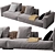 Sleek and Stylish: Minotti Donovan Sofa 3D model small image 1