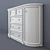 Modern White Chest of Drawers 3D model small image 2