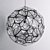 Etch Web Steel Pendant: Contemporary Steel Lighting 3D model small image 1