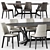 Belinda Planer Wood Dining Set 3D model small image 1