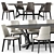 Belinda Planer Wood Dining Set 3D model small image 4