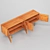 Sleek Hensley Media Cabinets 3D model small image 3