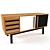 Elegant Oak Sideboard 48x18x24 3D model small image 2