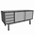 Elegant Oak Sideboard 48x18x24 3D model small image 3