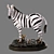 Elegant Zebra Sculpture: Exquisite Decor! 3D model small image 1