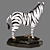 Elegant Zebra Sculpture: Exquisite Decor! 3D model small image 2