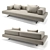 Customizable Deep Seating Sofa 3D model small image 1