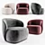 Modern Pipe Lounge Chair 3D model small image 1