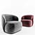 Modern Pipe Lounge Chair 3D model small image 2