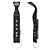 Elegant Black Matte Shower Panel 3D model small image 1