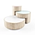 Modern Wood Coffee Table Dimensions 3D model small image 1