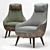 Elegant Bonola Armchair 3D model small image 2