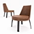 Modern Ponza Lounge Chair 3D model small image 1