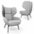 Coy Soft Armchair: Embracing Individuality 3D model small image 2