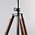 Modern Brushed Metal Tripod Floor Lamp 3D model small image 2