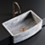 Modern Sink Quartet & Mixer Set 3D model small image 1