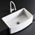 Modern Sink Quartet & Mixer Set 3D model small image 3
