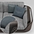 Chic Bentley Home Chorley Sofa 3D model small image 2