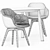 Dressy Merlot Table and Lap Chairs - Elegant Dining Set 3D model small image 6