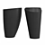 Elegant Black Freestanding Lavatories 3D model small image 2