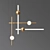 Orion Tubelight: Sleek Brass & Glass Illuminate 3D model small image 2