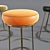 Luxury Velvet Atlantis Bar Stool 3D model small image 2