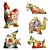 Turov Art Ceramic Figurines: Fish, Camel, Boxer Dog, Horse, Dog 3D model small image 1