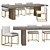 Modern RH Waxler Chair & Gage Table 3D model small image 1