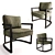 Sleek Venus Armchair 3D model small image 1