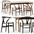 Stylish CH24 Chair and CH327 Table by Carl Hansen 3D model small image 4