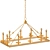 Elegant Brass 10-Light Chandelier 3D model small image 1