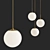 Elegant Aged Brass Mini Pendant 3D model small image 1