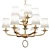 Emilea French Gold Chandelier: Elegant Illumination for Luxurious Spaces 3D model small image 1
