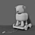 Fluffy Fur Toy Ram 3D model small image 3
