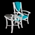 Elegant Arco Armchair Set 3D model small image 1