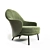 Sleek Angie Minotti Armchair 3D model small image 2