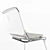 Sleek Transparent Tobias Chair 3D model small image 3