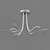 Corinto Chandelier: Om Mantra, Dimmable LED Lights, Warm White, Silver/Chrome 3D model small image 2