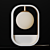 Avola Gold and Silver Wall Sconce 3D model small image 1
